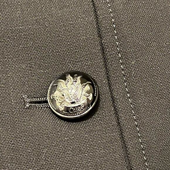 Chloé Side Button Abyss Blue Wool Pencil Skirt NWT - Picture 8 of 8